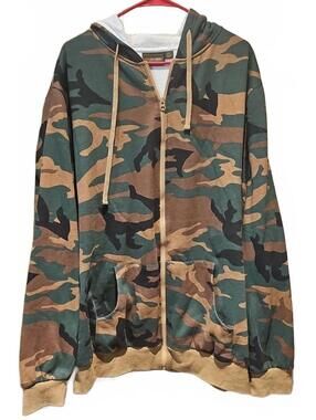 Boulder Creek Camo Thermal Lined Full Zip Hoodie Size 2XLT